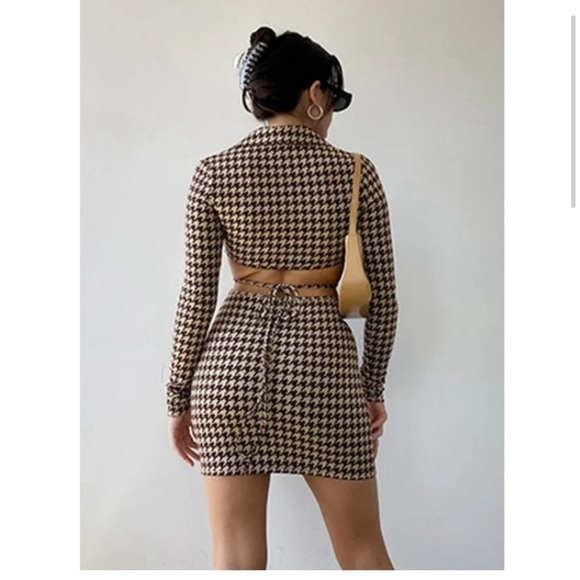Bailey Rose NWTs Houndstooth Mini Dress - Picture 2 of 3